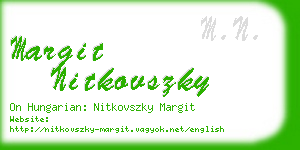 margit nitkovszky business card